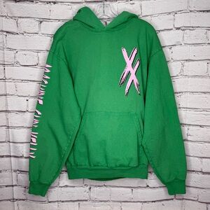 Machine Gun Kelly Heavyweight Hoodie Large MGK XX Official Tour Merch Green Pink
